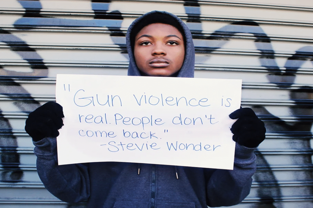 Students and educators participating in the School Non-Violence and mental health education program.