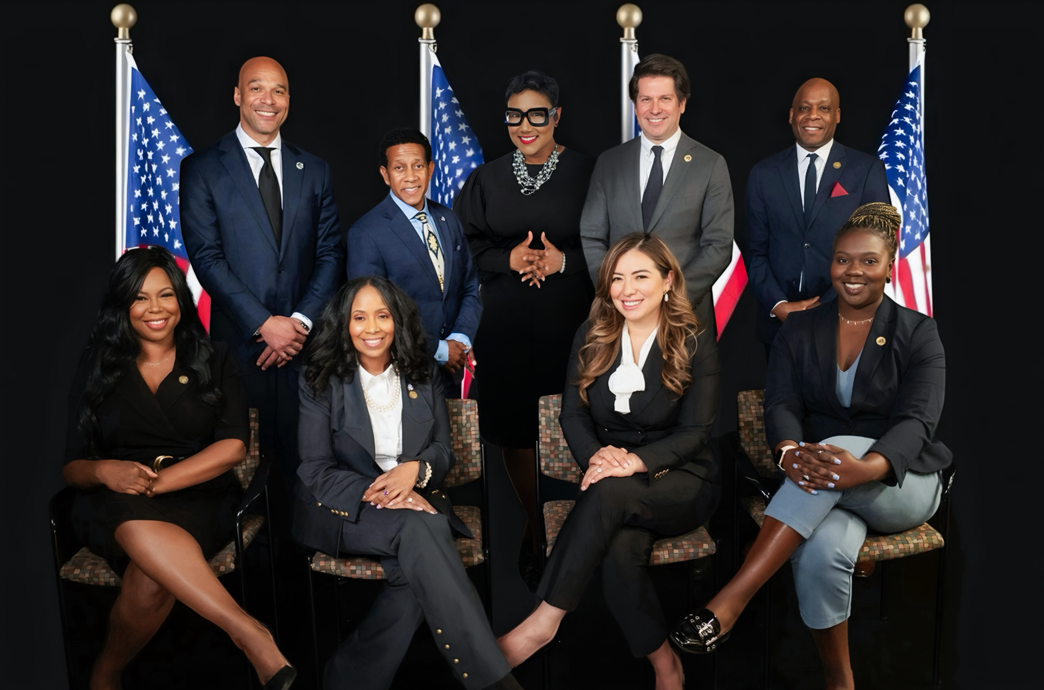 Group portrait of Lorraine Cochran-Johnson with her executive leadership team.